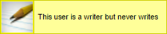 "This user is a writer but never writes" userbox.